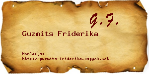 Guzmits Friderika névjegykártya
